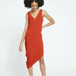 Universal Standard Geneva Cooling Cupro V-Neck Tank Dress with Pockets